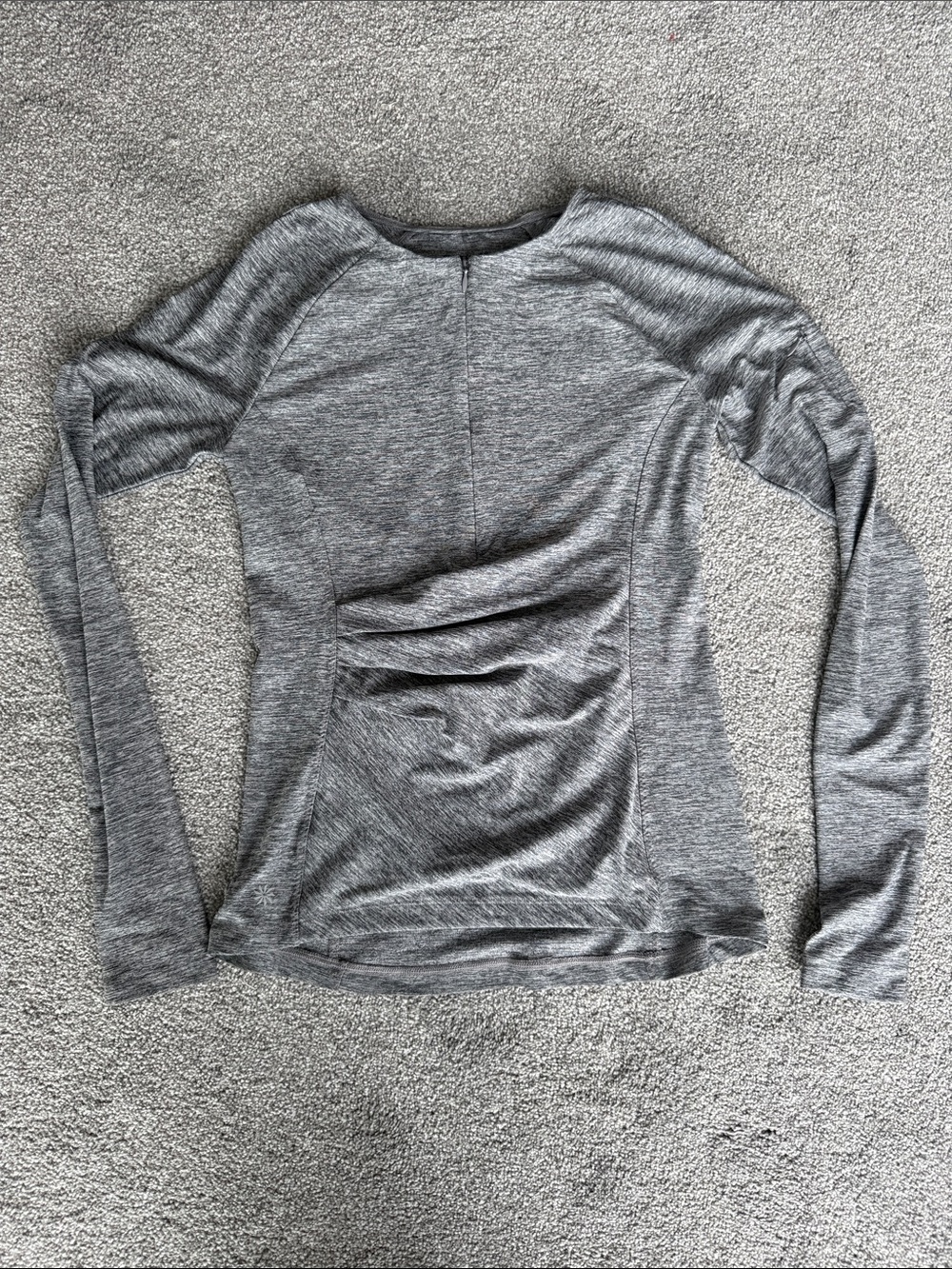 Athleta Heather Gray Long Sleeve Zip Top